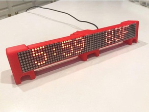 esp8266 double wide marquee scroller news weather clock electronics led station 3d print model - Mito3D