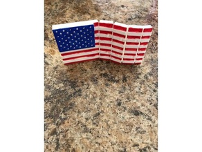 articulada bandeira americana sinais e logotipos 3d print model - Mito3D