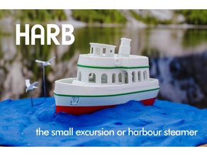 harb - small excursion harbour steamer toy & game accessories bath bathtub bathtubboat boat boats children float floats harbor kids playtime ship ships swim tug water 3d print model - Mito3D