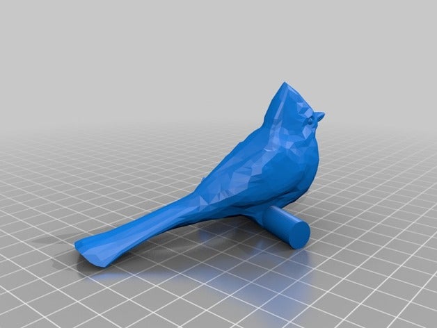 cardinal branch animals 3D print model - Mito3D