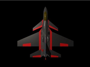 f-40 vanguard models airplane concept fighter jet model multi-part plane 3d print model - Mito3D