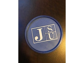 jackson state university tigers coaster signs & logos college football drink univ jsu 3d print model - Mito3D