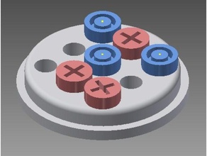tic tac toe kapak sanat tahta oyunları oyunlar oyuncaklar 3d print model - Mito3D
