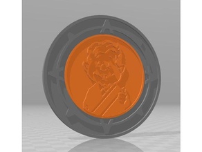 1 pejito pesito moedas e selos amlo moeda dupla extrusão o méxico cidade do moneda peje 3d print model - Mito3D