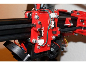 x-carriage base back max endstop standard d-bot fan mount 3d printer parts dbot 3d print model - Mito3D