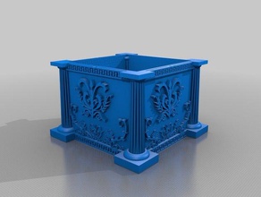 grego ornamentais caixa recipientes 3d print model - Mito3D
