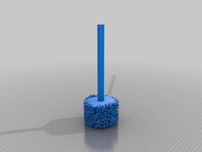 escova de vaso sanitário carta magna pêlos pubianos que brotam novamente esculturas 3d print model - Mito3D