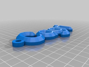 my customized name keychain organization 3d print model - Mito3D