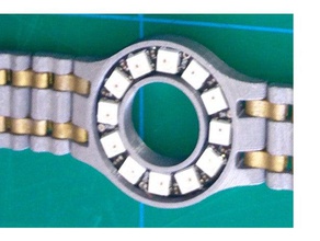 neopixel Uhr Armbänder chain link kundengebundene ring 3d print model - Mito3D