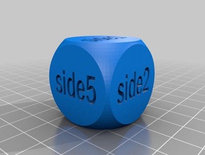 customizable text dice openscad 3d print model - Mito3D