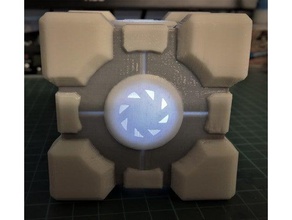 portal companion küp lamba sürüm - 38 mm tealight led 3d baskı arkadaşı companioncube portal2 2 3d print model - Mito3D