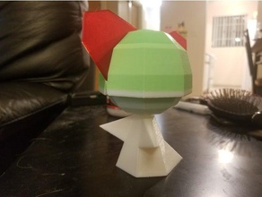 ralts low poly pokemon creatures 3d print model - Mito3D