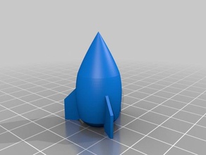 mini-cartoon-Rakete 3d-drucken 3dmodel einfach drucken schnell Spaß Trichter Modell Modell-Rakete Rakete Raketen 3d print model - Mito3D
