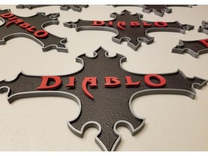 diablo logo signs & logos 3d print model - Mito3D