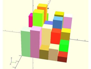 customizable grid random height towers sculptures 3d print model - Mito3D