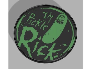 pickle rick coaster holder drink morty 3d print model - Mito3D