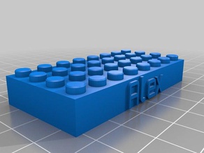 alex lego Stein 2 Bau-Spielzeug kundengebundene 3d print model - Mito3D