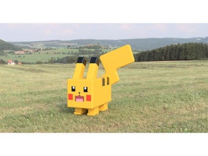 pokemon quest pikachu aka derpachu 3d printing fusion 360 figures 3d print model - Mito3D