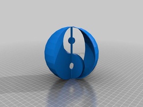 yinyang 3d Schilder & logos 3d print model - Mito3D