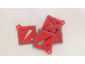 dota 2 logo et un trousseau de clés jeux dota2 3d print model - Mito3D