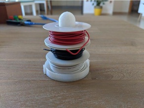 hook-up wire spool holder electronics 3d print model - Mito3D