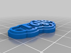 rafe weiß Schlüsselanhänger kundengebundene 3d print model - Mito3D
