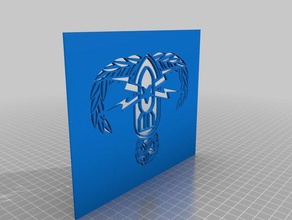 eod crab stencil explosive military badge 3d print model - Mito3D