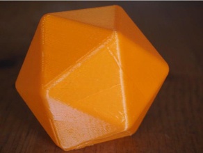 openscad customizable rounded icosahedron math art customizer 3d print model - Mito3D