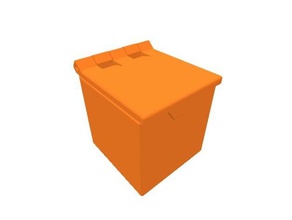 smallbox hinged lid organization box created freecad customizable hinge storage 3d print model - Mito3D
