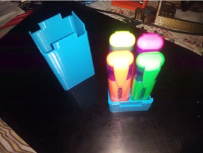 soporte rotuladores fluorescentes 20 de marcadores organización 3d print model - Mito3D