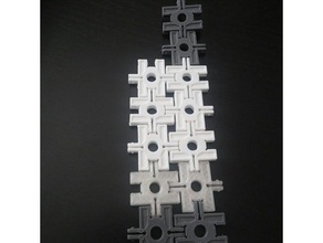 flexibit self-connecting shape math art fabric repeating 3d print model - Mito3D