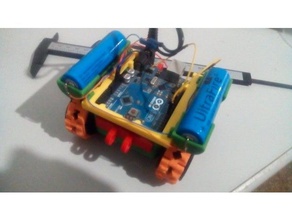 smars 2x18650 base la robótica 18650 de batería modular 3d print model - Mito3D