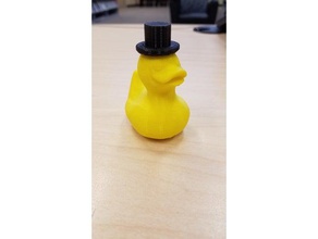 top hat rubber duck toys & games dapper tophat 3d print model - Mito3D