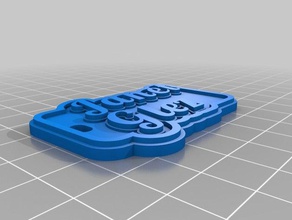 janet Schlüsselanhänger kundengebundene 3d print model - Mito3D