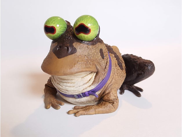 gerçekçi hypnotoad hayvanlar 3dscanning futurama toad 3D print model - Mito3D