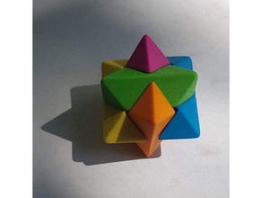 stern rhomben Rhombus Stern Mathe-Kunst 3d print model - Mito3D
