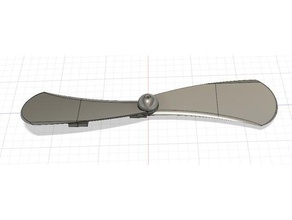 2 cuchillas de viento la hélice el ventilador windpropeller 3d print model - Mito3D