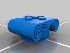 el capitel j nico jjniko con espirales juguetes de construcción 3d print model - Mito3D