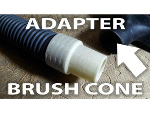adaptador de cepillo cono la aspiradora los hogares el 3d print model - Mito3D