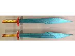 thor de ragnarok espadas traje vingadores cosplay espada 3d print model - Mito3D