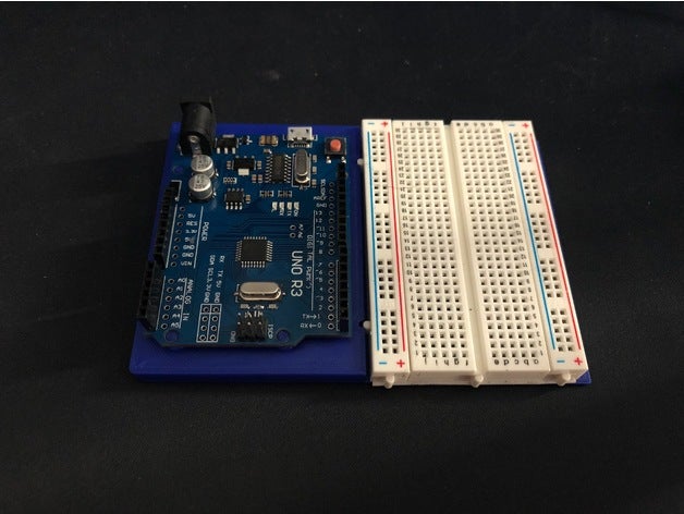 arduino uno base 400 pin breadboard electronics 3D print model - Mito3D