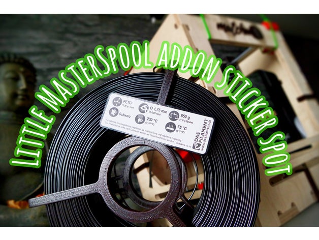 little masterspool addon sticker spot 3d printer accessories filament spool holder 3D print model - Mito3D