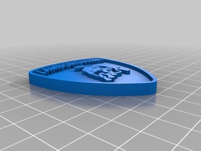 lamborghini logosu Anahtarlık 3d yazıcı baskı çizgi filaman 3d print model - Mito3D
