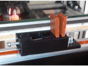 nozzle cleaner v-slot profile 3d printer parts 2020 2040 d-bot re-d-bot red bot vslot 3d print model - Mito3D