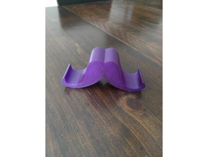 mustache phone stand mobile 3d print model - Mito3D