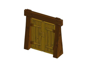 wood dungeon door w straight header - working toy & game accessories 28mm door dungeon gate gloomhaven print place wooden