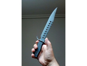 negan coltello oggetti di scena bowie walking dead 3d print model - Mito3D