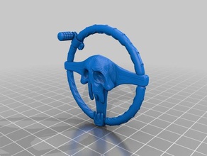 1 6 scale war rig steering wheel hobby 3d print model - Mito3D