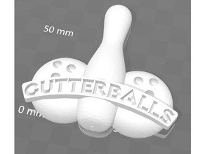 gutterballs kolye pin big lebowski takı lebowskifest büyük 3d print model - Mito3D