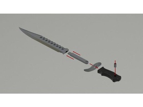 negan, el cuchillo 11 props bowie negan 3d print model - Mito3D